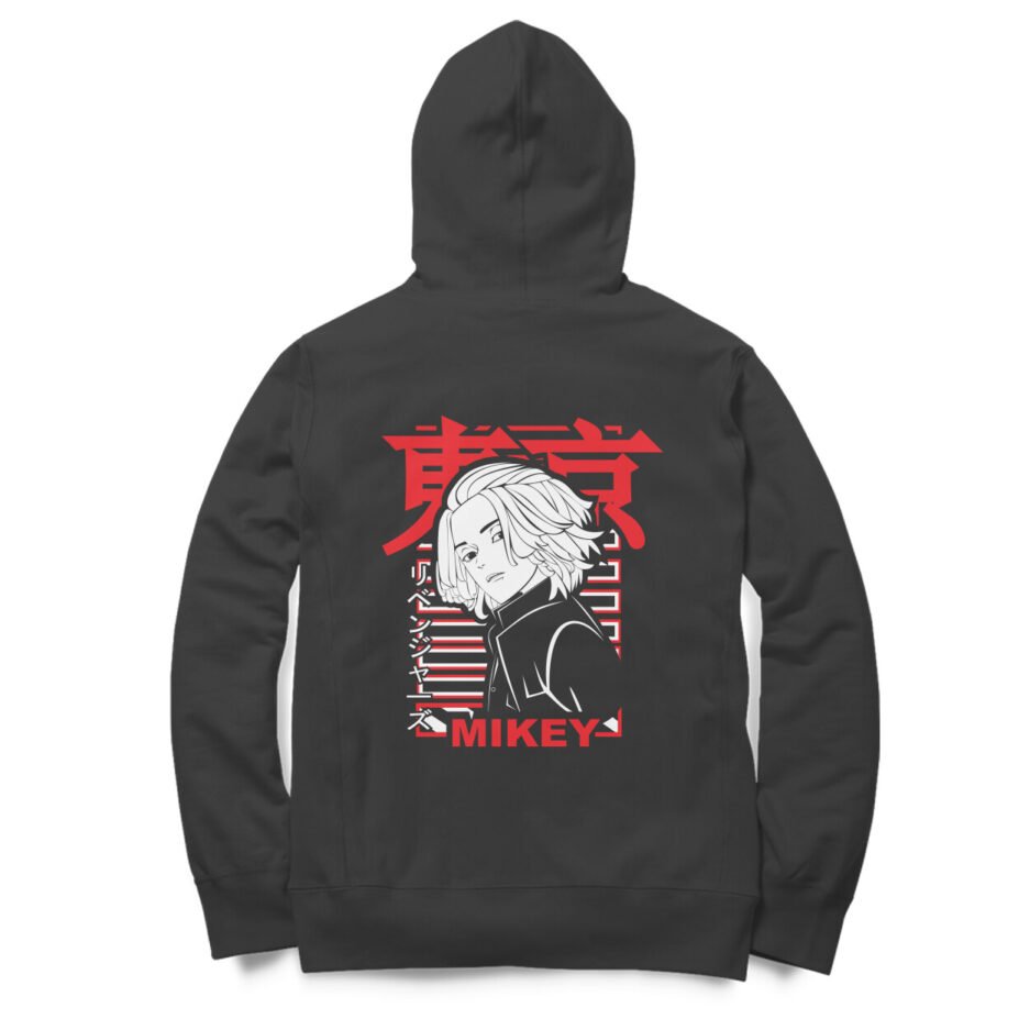 Men's Mikey Black Graphic Printed Hoodie