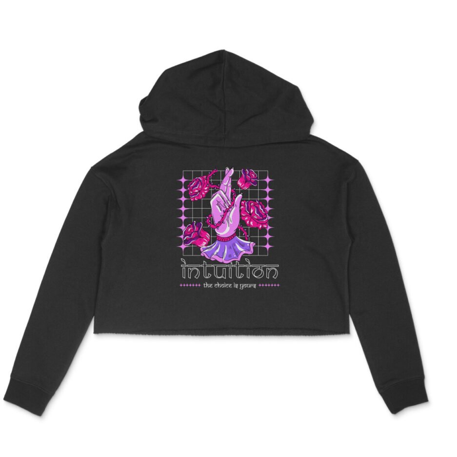 Intuition Crop hoodie | 100% combed cotton