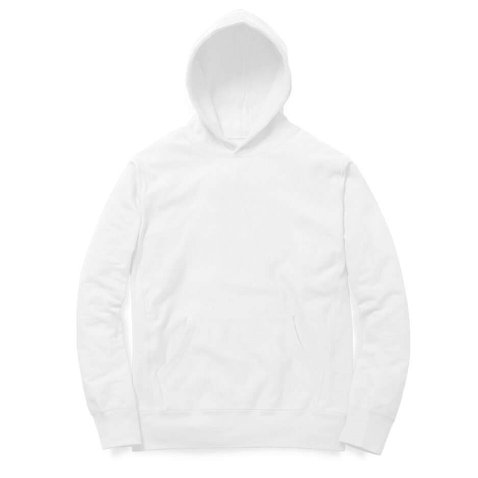 Men White Adrenalin Graphic Printed Hoodie